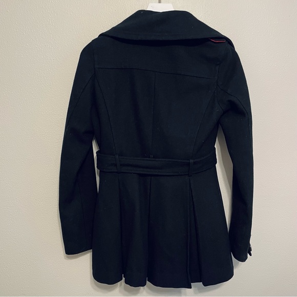 Miss Sixty M60 Wool Blend Coat Women’s Size Small Red Lining Black Belated - Picture 4 of 13